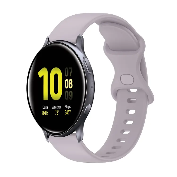 Ремінець силіконовий для смарт-годинника BeWatch Amazfit універсальний 20 мм Лавандовий (101N3S08.2) - фото 6