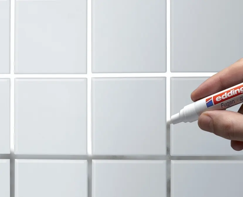 Маркер Edding Tile для догляду за кахлем з 3 наконечниками 2-4 мм білий (e-8200) - фото 3