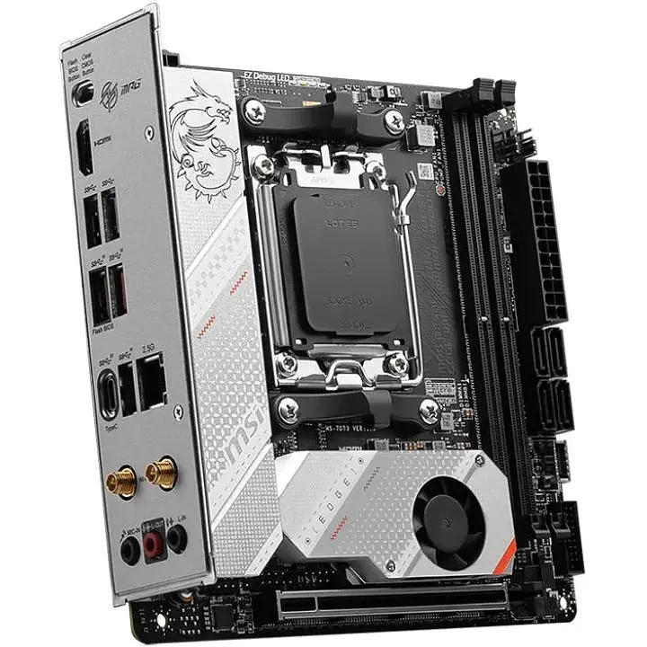 Материнська плата MSI MPG B650I EDGE WIFI sAM5 B650 2xDDR5 M.2 HDMI WiFi BT mITX - фото 2