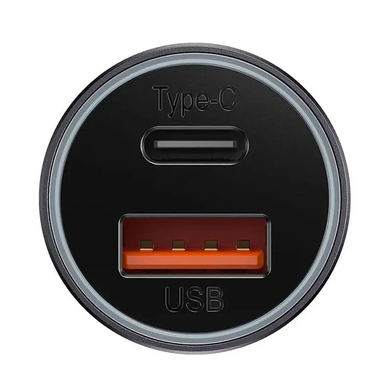 АЗП Baseus Golden Contactor Max Dual USB+Type-C 60W (CGJM0001) Темно-сірий - фото 4