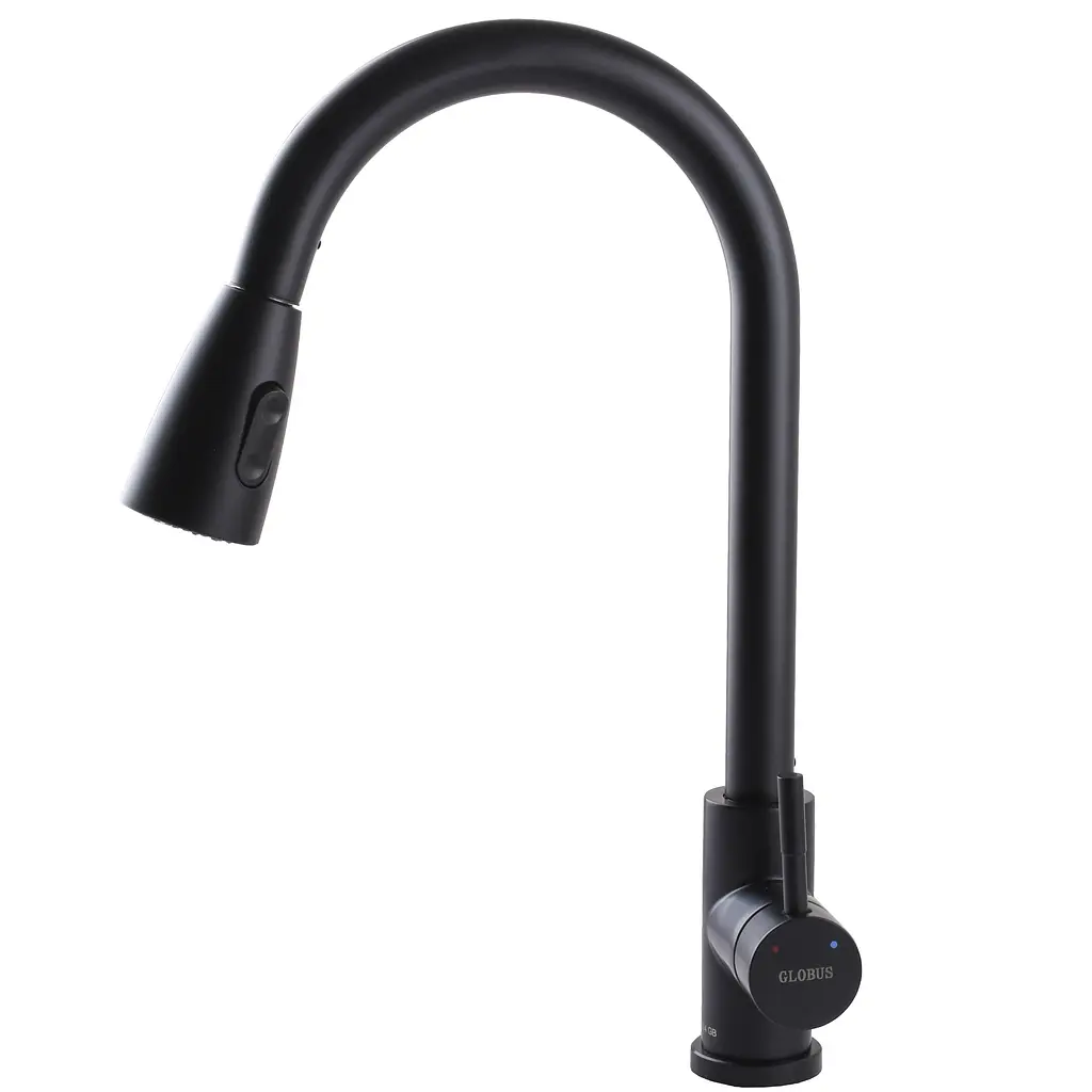 Змішувач для кухні Globus Lux Alpen SBT1-2031-BB Чорний матовий - фото 3