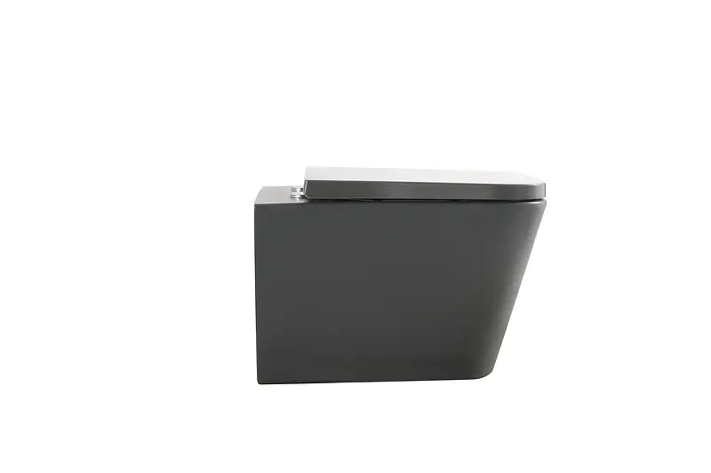 Унитаз подвесной Mixxus Premium Quadro-0305-R gray 510x350x345 мм Rimless MP6656, Графит - фото 2