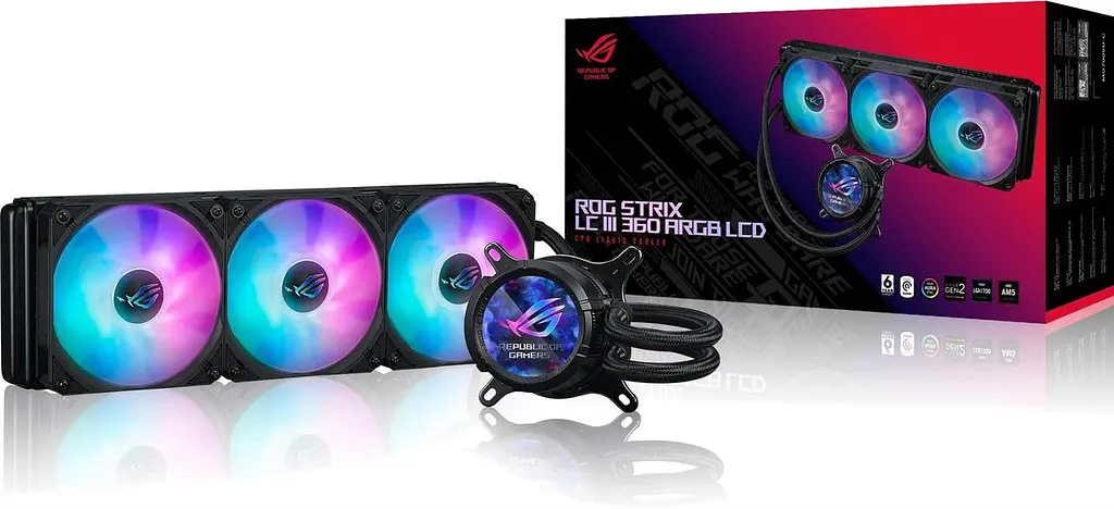 Система водяного охолодження Asus ROG Strix LC III 360 ARGB LCD (90RC00W1-M0UAY0) - фото 3