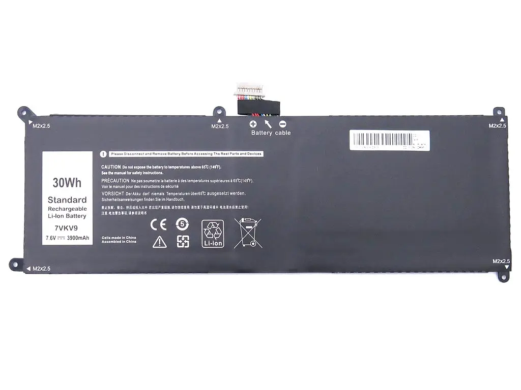 Акумулятор для ноутбука Dell 7VKV9 XPS 12 9250, Latitude 12 7275 (7VKV9) (7.6V 3900 mAh 30Wh) - фото 2