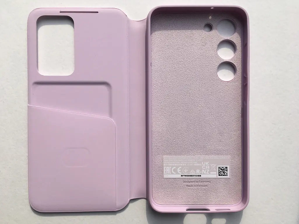 Оригінальний чохол-книжка для Samsung Galaxy S23 (6.1") S-View Clear View Cover Smart EF-ZS911CVEGRU Lilac - фото 8