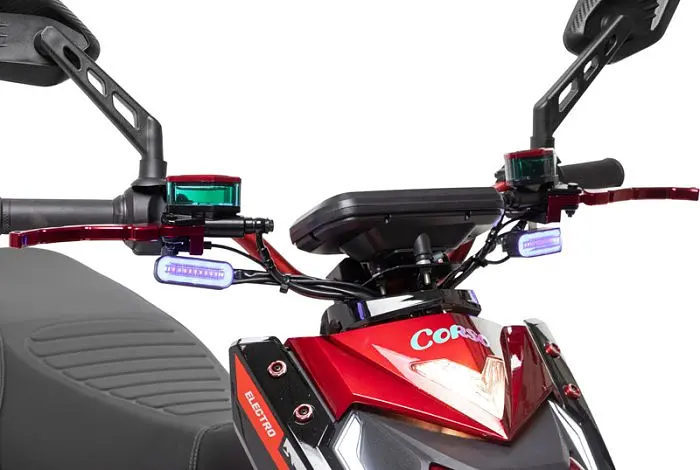 Електроскутер Двомісний Corso Hurricane (2500W 72V/40Ah) Червоний - фото 6