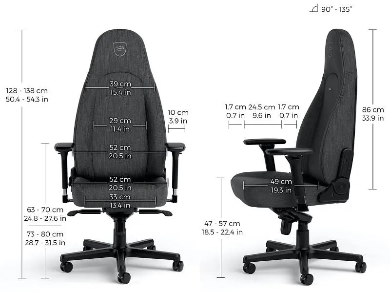 Крісло геймерське Noblechairs Icon Series TX Anthracite (NBL-ICN-TX-ATC) - фото 10