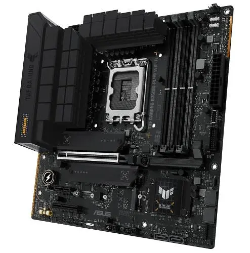 Материнская плата LGA1700, Asus TUF GAMING B760-PLUS WIFI II, B760, 4xDDR5, Int.Video(CPU), 4xSATA3, 3xM.2, 1xPCI-E 5.0 x16, 1xPCI-E 4. 7.1, Realtek 2.5Gb, WiFi 6E, Bluetooth 5.3, 6xUSB3.2/7xUSB2.0, HDMI/DP, MicroATX - фото 3
