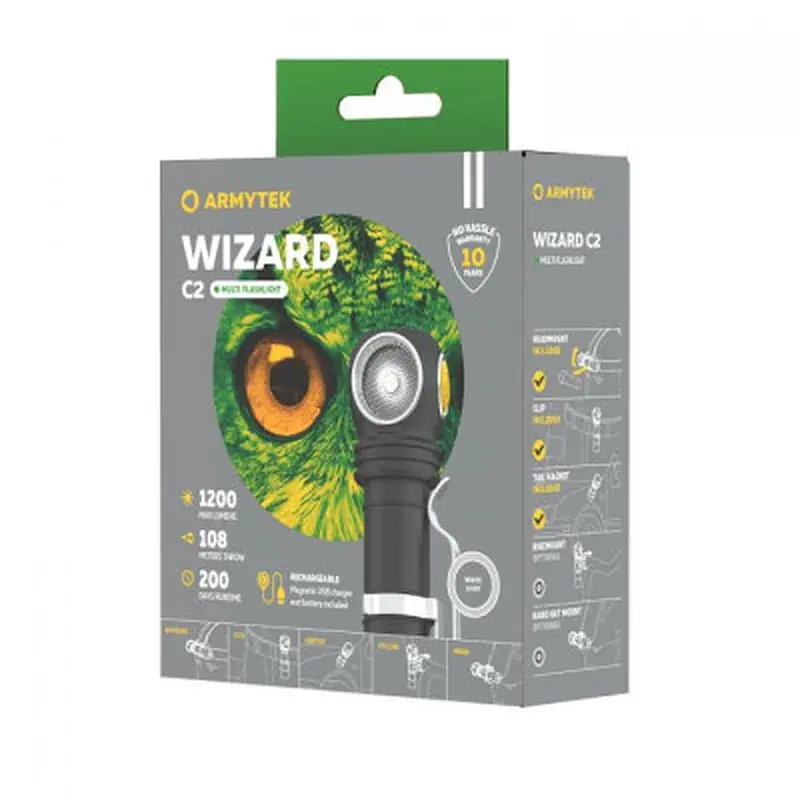 Налобный фонарь ArmyTek Wizard C2 Magnet USB White (F08901C) - фото 5