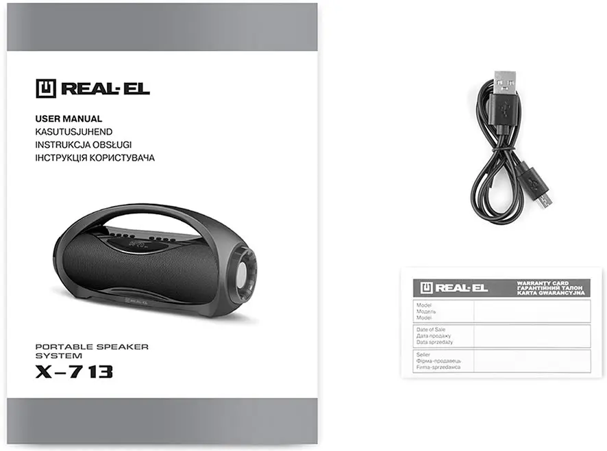 Портативна акустика REAL-EL X-713 Black [82789] - фото 9