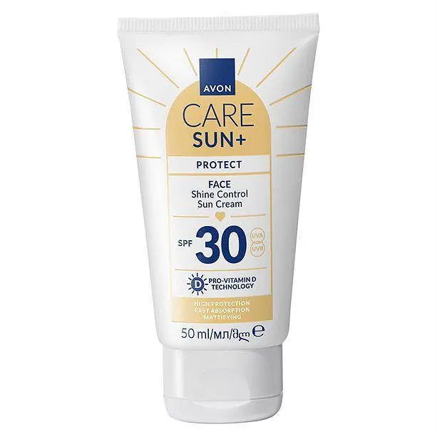 Сонцезахисний матуючий крем для обличчя Avon SPF30, 50 мл (158511561)