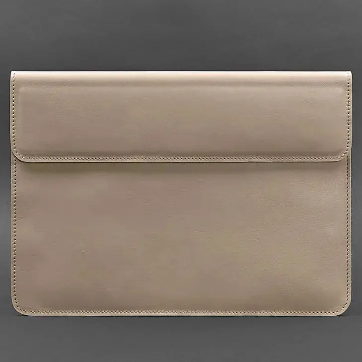 Шкіряний чохол-конверт BlankNote на магнітах для MacBook 15 дюйм Світло-бежевий - фото 4