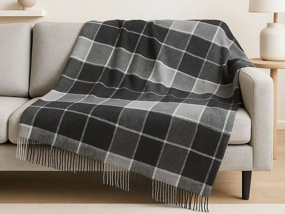 Плед Vladi Palermo Sofa біло-сіро-антрацитовий 170х210 - фото 11