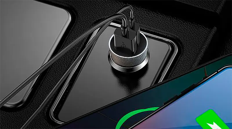 Автомобільний зарядний пристрій Xiaomi Youpin Honeywheel Dual USB 45W Car Charger (3296427) - фото 2