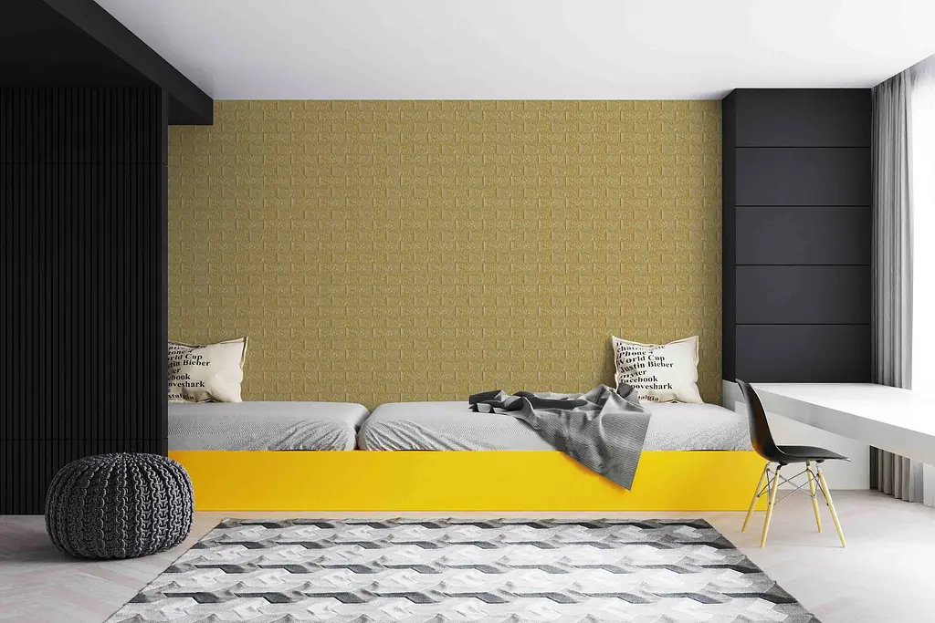 Самоклеюча декоративна панель Loft Expert золота цегла 700x770x5 мм - фото 4