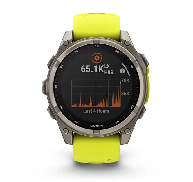 Garmin Fenix 8 47mm Solar Sapphire Titanium w. Amp Yellow/Graphite Silicone Band (010-02906-20/21) - фото 2
