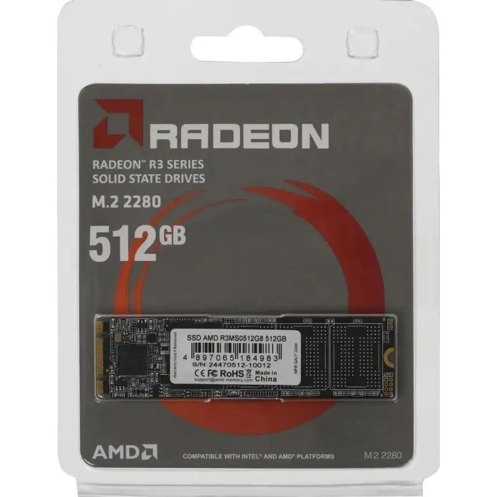 SSD накопитель AMD Radeon R3 512GB [R3MS0512G8] [142470] - фото 4