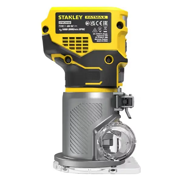 Фрезер аккумуляторный Stanley FatMax V20 18В безщеточный 16000-30000 об/мин цанга 6-8 мм максимальный диаметр фрезы - 30 мм 2.35 кг без аккумуляторов и ЗУ (SFMCW400B-XJ) - фото 3