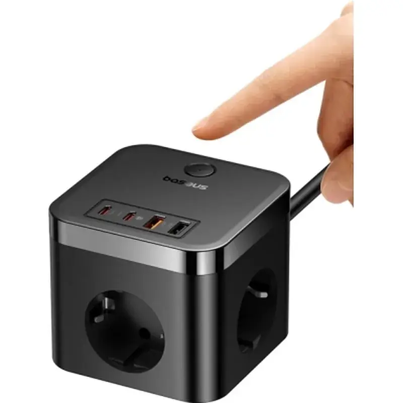 Мережевий фільтр живлення Baseus PowerCombo Cube Power Strip (E00066400117-00) - фото 4