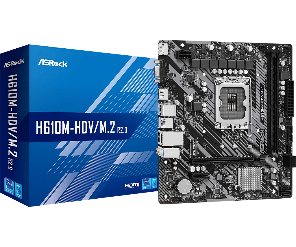 Материнська плата AsRock H610M-HDV/M.2 R2.0 LGA 1700 (H610M-HDV/M.2 R2.0) - фото 5