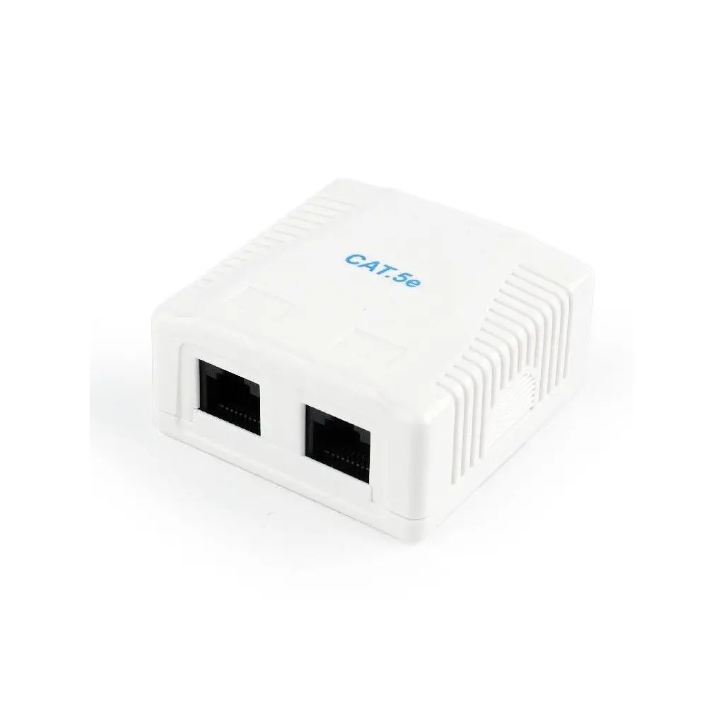 Комп'ютерна розетка Cablexpert RJ45x2 UTP, cat.5e (NCAC-2U5E-01) - фото 2