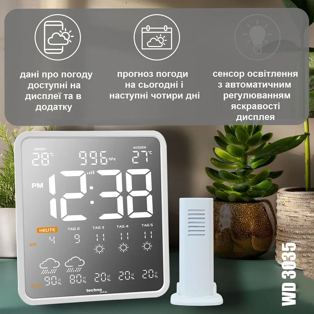 Метеостанція Technoline Tuya Smart/SmartLife WD3035 White (WD3035) - фото 6