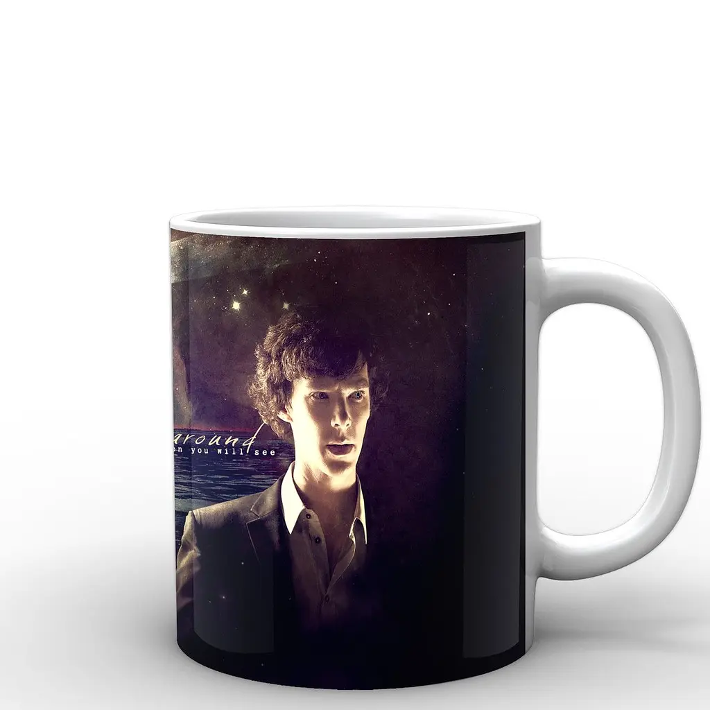 Кухоль GeekLand Шерлок Холмс Sherlock turn around SH.002.21 330 мл білий - фото 3