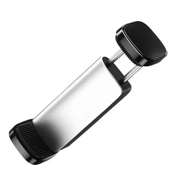 Автомобільний тримач Baseus Steel Cannon Air Outlet Car Mount SUGP-0S Silver - фото 7