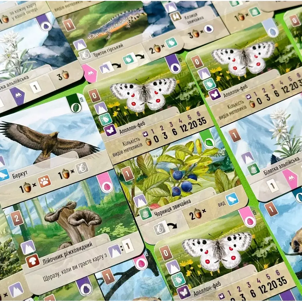 Настільна гра Lord of Boards Лісова метушня. Альпи (Forest Shuffle: Alpine Expansion) (укр.) доповнення (LOB2405UA) - фото 5