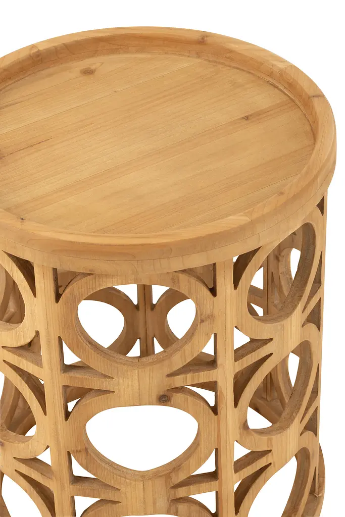 Кавовий столик J-line із дерева фігурний 40х50 см (50830) - фото 4