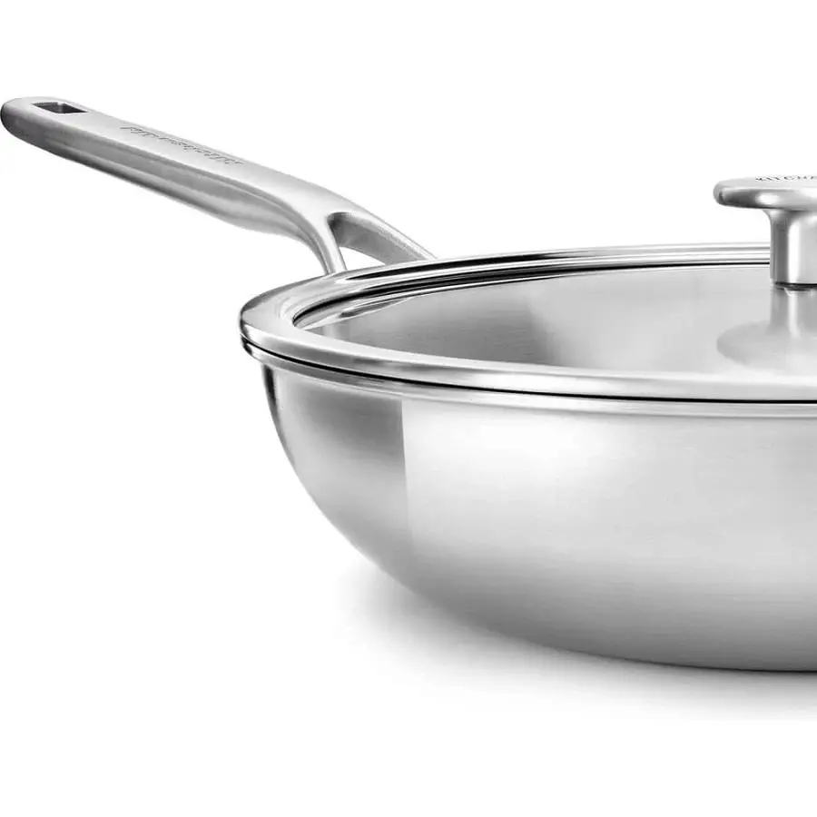 Сковорода вок з кришкою KitchenAid MSS 28 см 3.5 л (CC003254-001) - фото 5