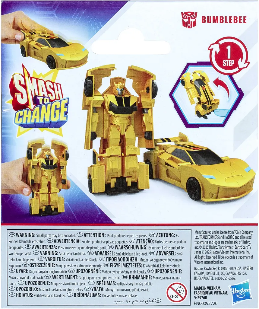 Трансформеры Transformers Earth Spark 1-Step Smash Changers Bumblebee Action Figure (G0742_G0996)  - фото 5
