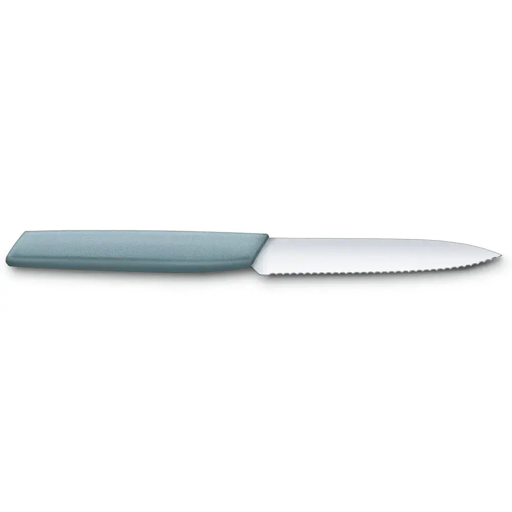 Кухонний ніж Victorinox Swiss Modern Paring Serrate 10см Blue (6.9006.10W21) - фото 2