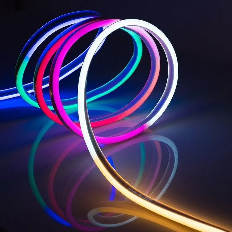 LED Стрічка гнучка силикон 12v 1 м Синій Неон (бічне свічення 12 мм 6 мм) - фото 3