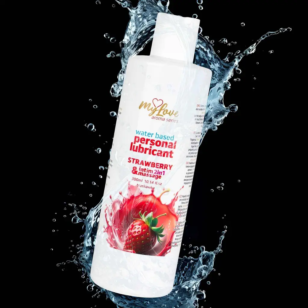 Лубрикант MyLove Aroma Series IntimMassage 2in1 Strawberry, 300 мл - фото 3