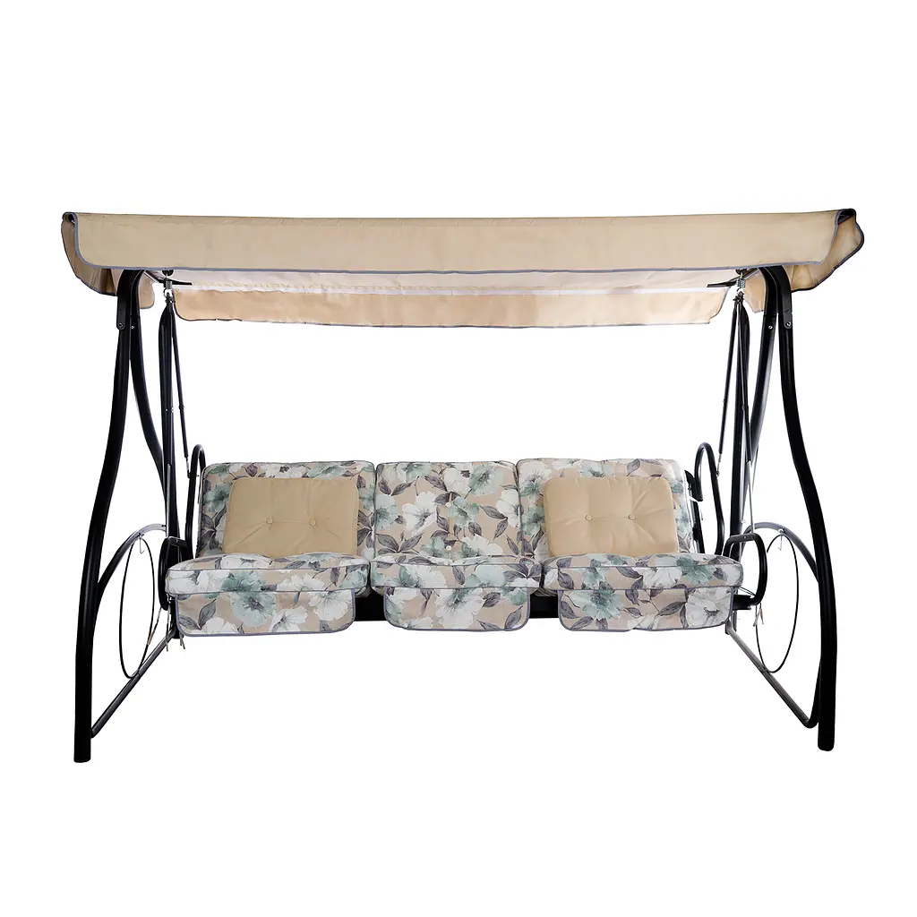 Садовая диван-качалка Ost-Fran Montreal лонета Меджик Аква/тексилк 2737 с сеткой - фото 2