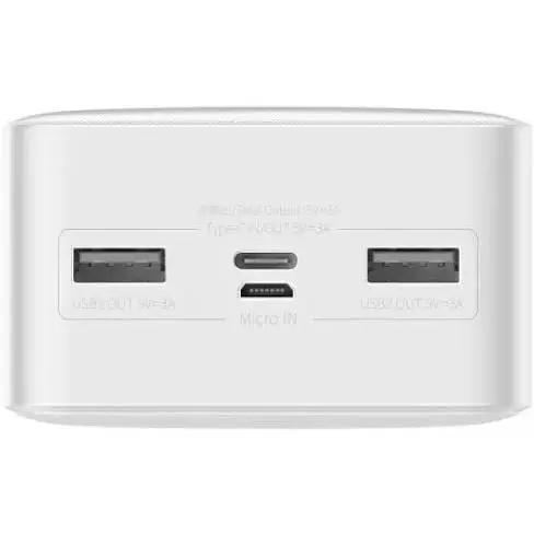 Зовнішній акумулятор Baseus PowerBank Bipow Overseas 15W 30000mAh White (PPBD050202) - фото 2