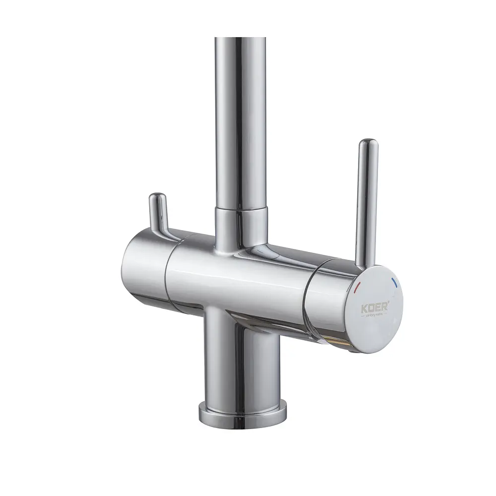 Смеситель для кухни на две воды Koer KB-72001-01 KR3391 Хром - фото 7