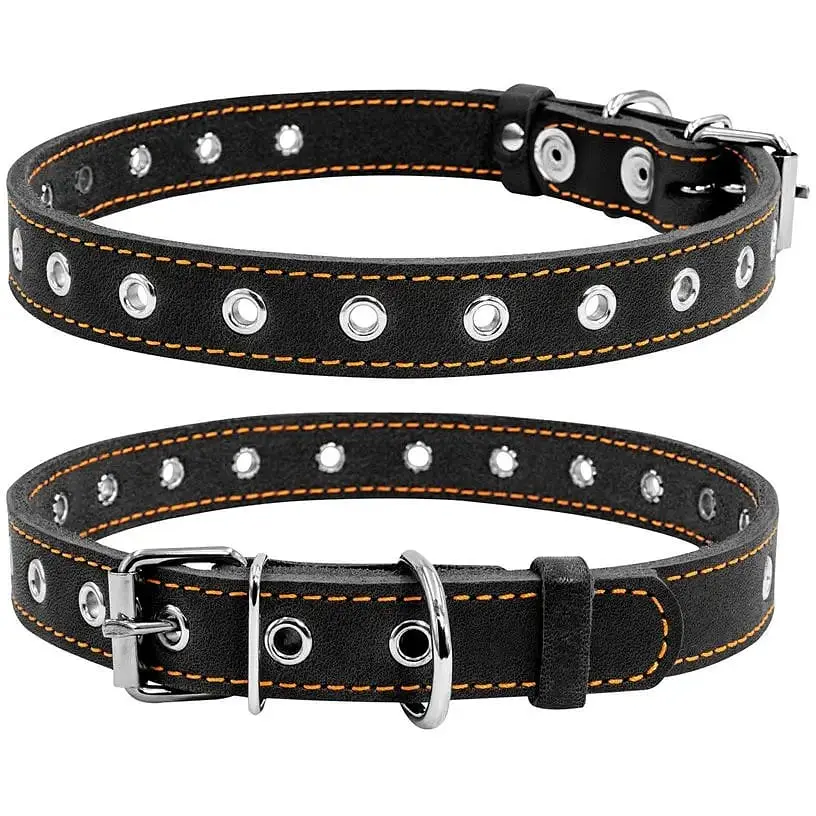 Нашийник для собак Collar, шкіряний, безрозмірний, 69х3,5 см, чорний - фото 4