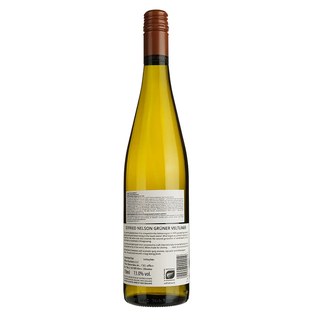 Вино Seifried Grüner Veltliner Nelson, белое, сухое, 0,75 л - фото 2