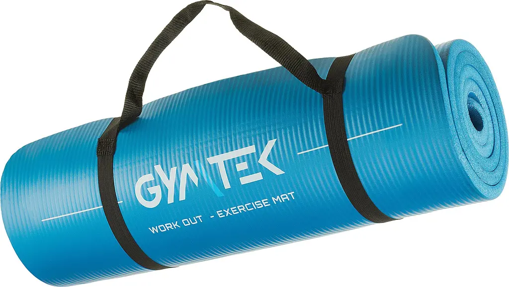 Килимок (мат) для фітнесу та йоги Gymtek NBR 1,5см голубий - фото 11