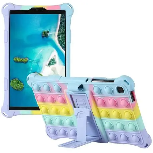 Чохол Pop it purple для планшета Samsung Galaxy Tab A7 Lite 8.7 2021 SM-T220 та SM-T225 силіконовий Блакитна веселка - фото 1