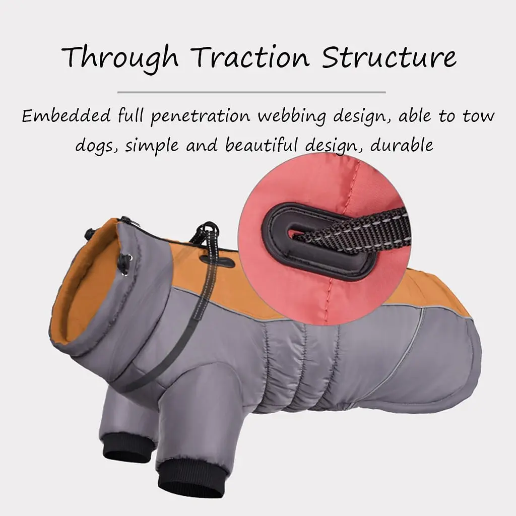 Зимова куртка для собак Derby Windproof Winter Pet Warm Jacket, Red brick, 3XL - фото 3