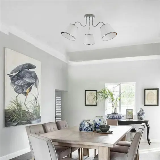 Люстра потолочная Brille с абажуром E14 40W CH (BKL-687C/3) - фото 4