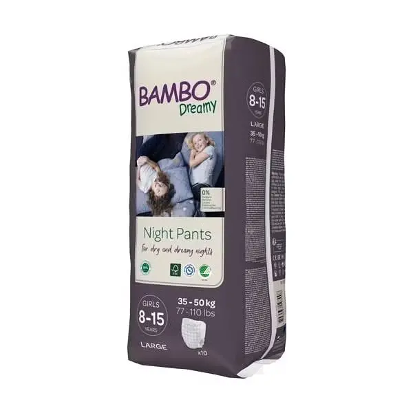 Нічні ЕКО підгузки-трусики для дівчаток Bambo Dreamy Night Pants Girls (35-50 кг), 8-15 років. Bambo Nature (18876) - фото 3
