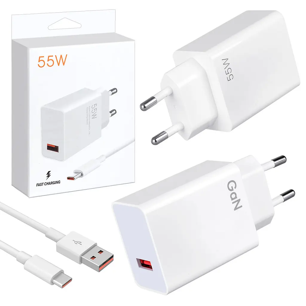 Зарядное устройство набор блок адаптера и кабеля Xiaomi Mi 55 W GaN (MDY-12-EQ) - фото 5