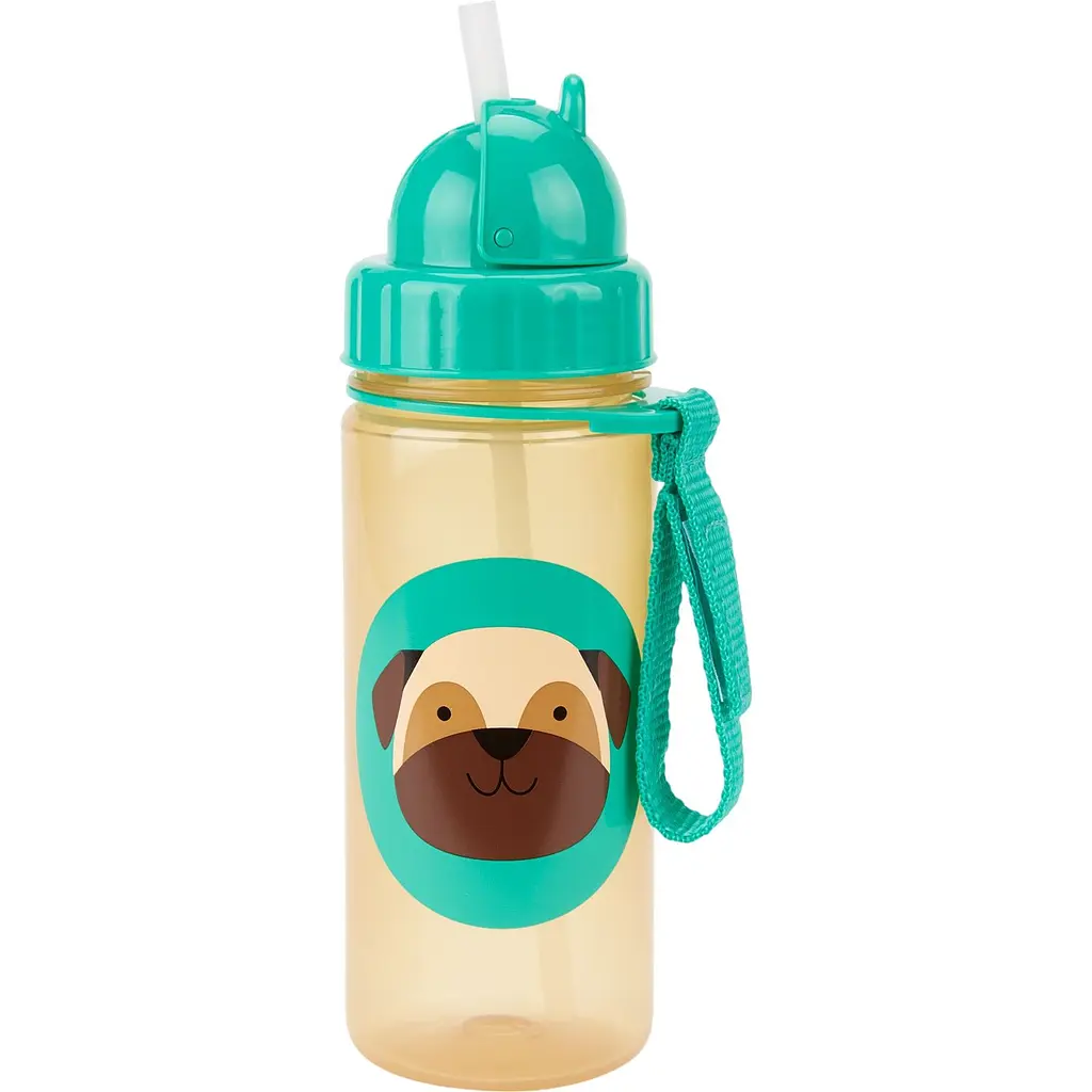 Бутылочка Skip Hop Zoo Мопс 385 см бежевая с бирюзовым (9N567810) - фото 2