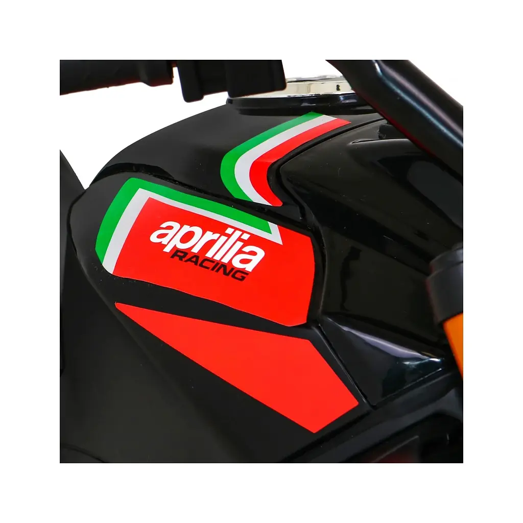 Електромотобайк із допоміжними колесами Ramiz Aprilia Tuono V4 12 В, чорний (PA.A010.CZ) - фото 12