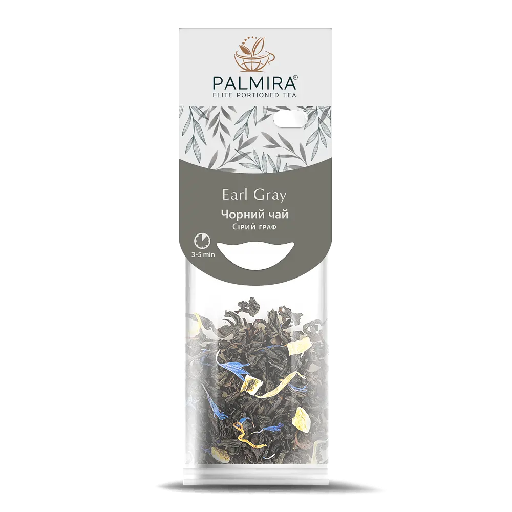 Чорний чай з бергамотом Palmira "Сірий Граф" (Earl Gray) - 10 шт.