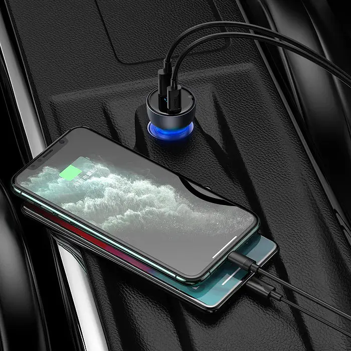 Автомобільний зарядний пристрій Baseus Particular Digital Display Dual QC4.0+ 65W [CCKX-C0G] [110005] - фото 7